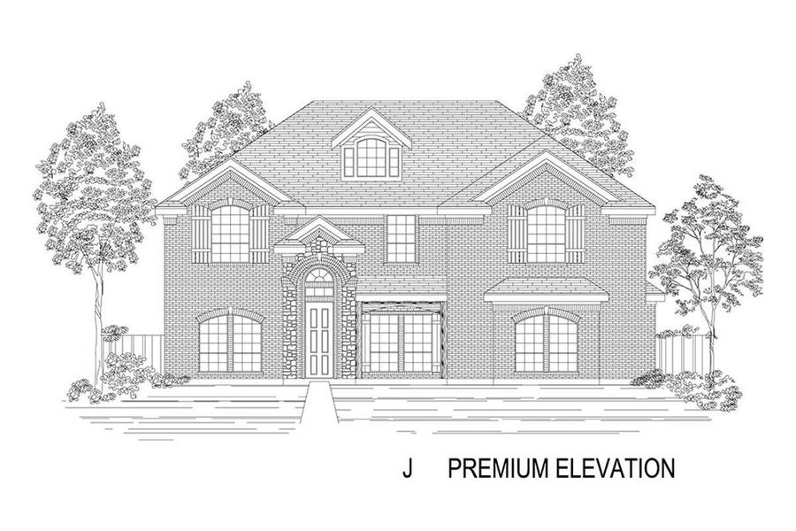 Representative rendering of the exterior for the Hillcrest 2FS (w/Media) by First Texas Homes (Image 15).