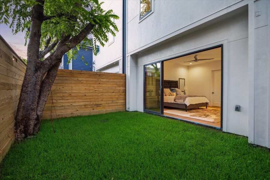 Exterior details and patio area of a home in , Houston (Image 2).