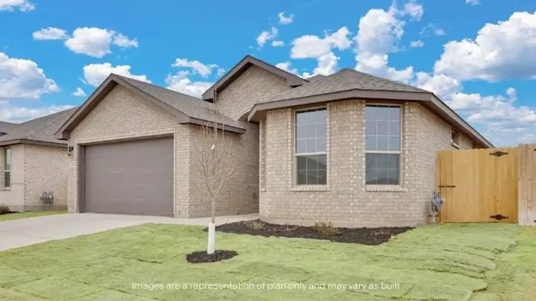 Front exterior of a new home in Homestead at Parks Bell Ranch, Odessa, TX, highlighting curb appeal (Image 2).