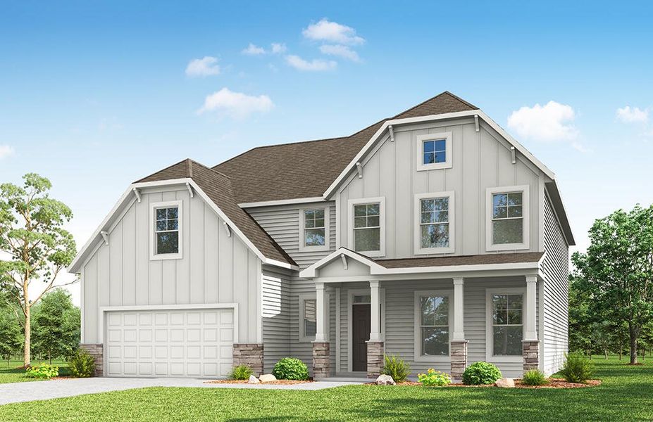 Representative exterior photo of a completed home built from the Sycamore by Eastwood Homes in Twin Creek, Kernersville, NC (Image 7). Representative exterior photo of a completed home built from the Sycamore by Eastwood Homes in Twin Creek, Kernersville, NC (Image 7).