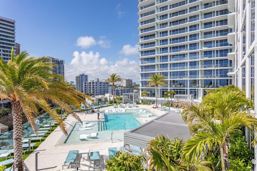 Pool View from Balcony