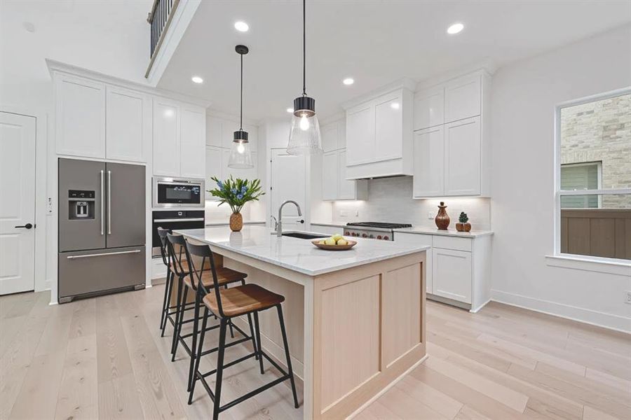 Furnished interior view inside a new home in Fields - 40' Lots, Frisco (Image 7). Furnished interior view inside a new home in Fields - 40' Lots, Frisco (Image 7).