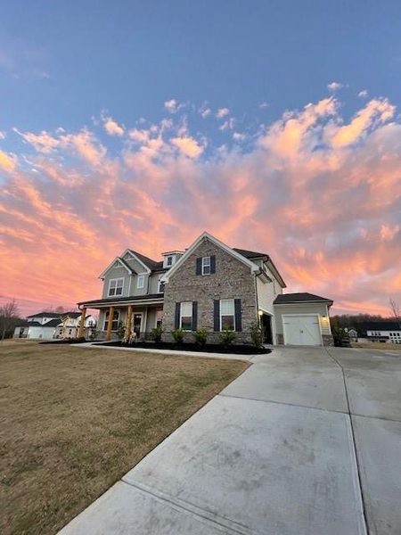Front exterior of a new home in , Dawsonville, GA, highlighting curb appeal (Image 29). Front exterior of a new home in , Dawsonville, GA, highlighting curb appeal (Image 29).