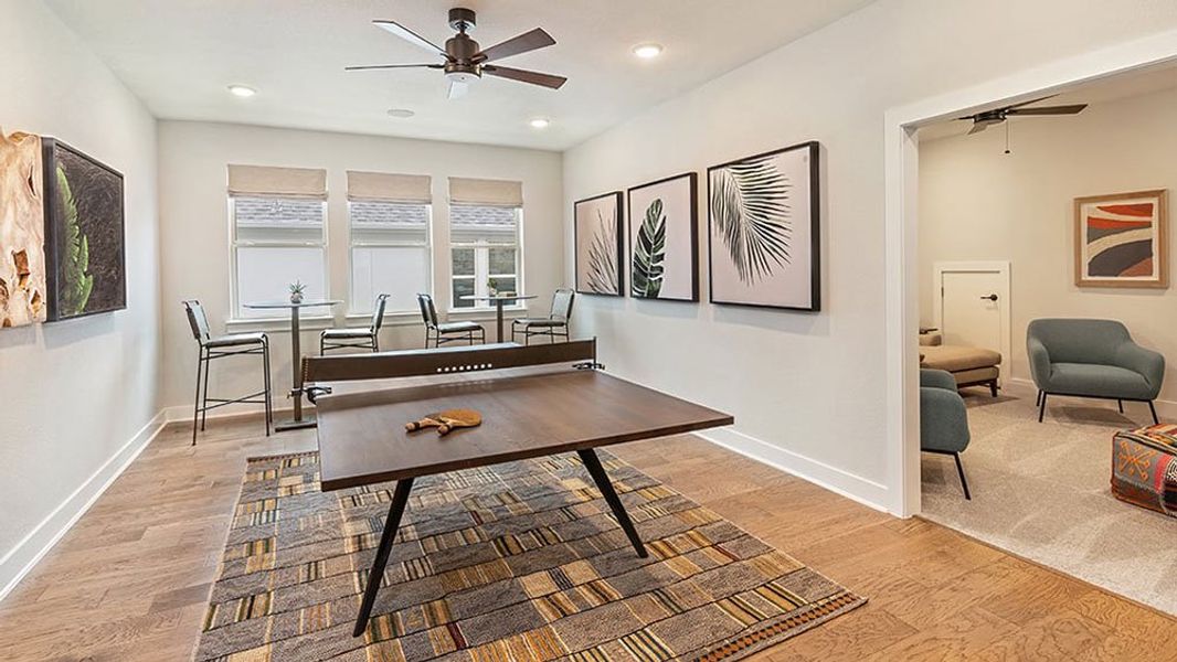 Furnished interior view inside a new home in Travisso, Leander (Image 22). Furnished interior view inside a new home in Travisso, Leander (Image 22).