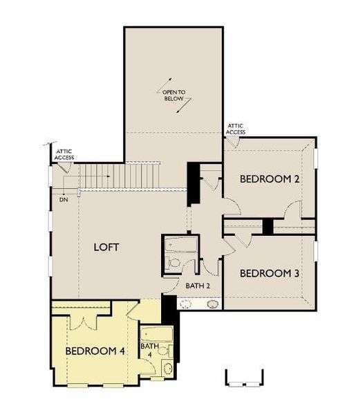 2D floor plan layout of this home in Blue Heron Estates, Mont Belvieu, TX (Image 3).