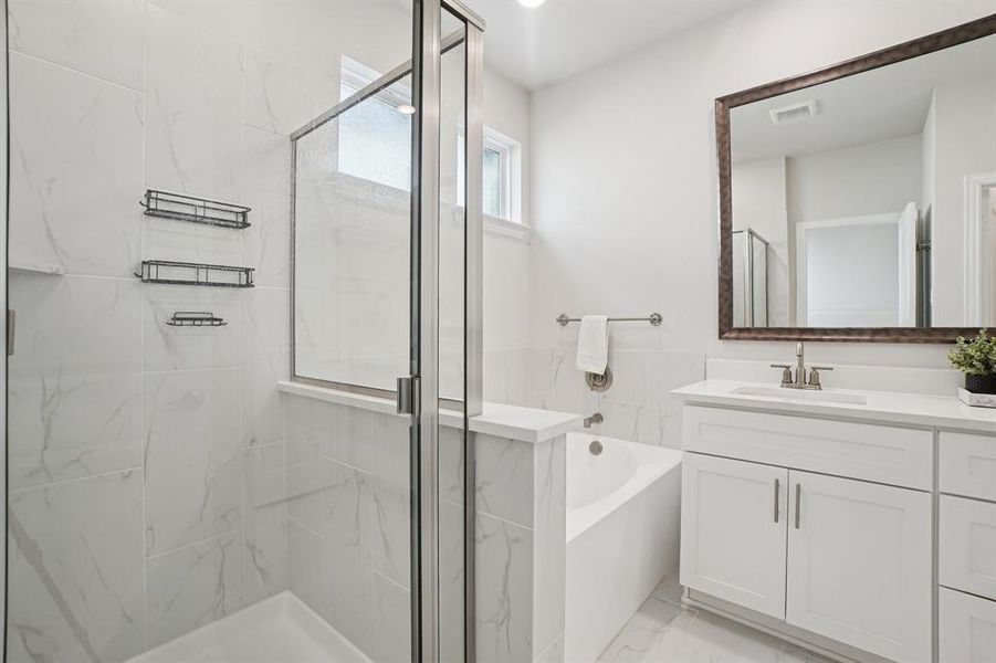 Furnished interior view inside a new home in Symmetry 37s, Frisco (Image 10).