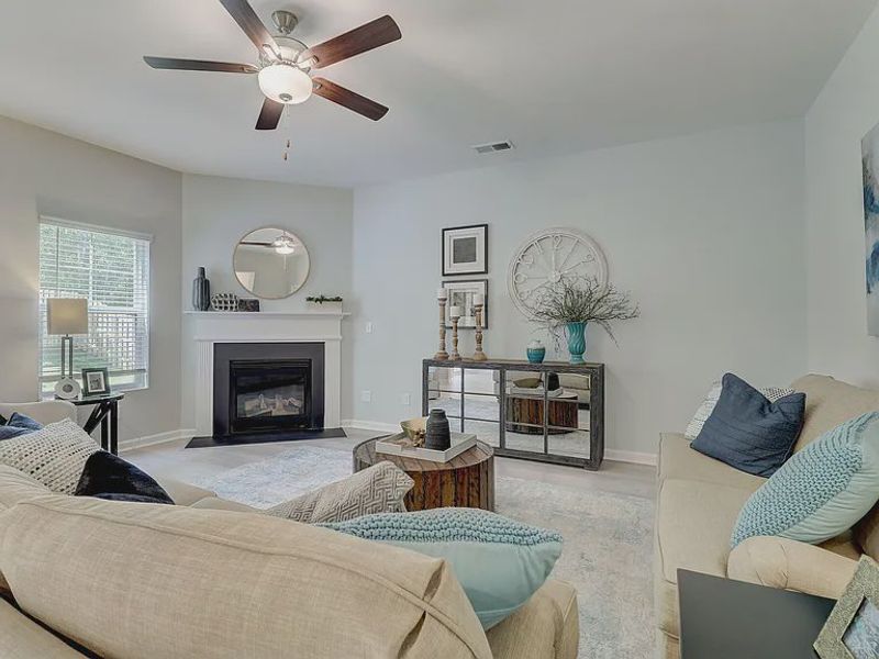 Furnished interior view inside a new home in Providence Station at Trolley Run, Aiken (Image 5).