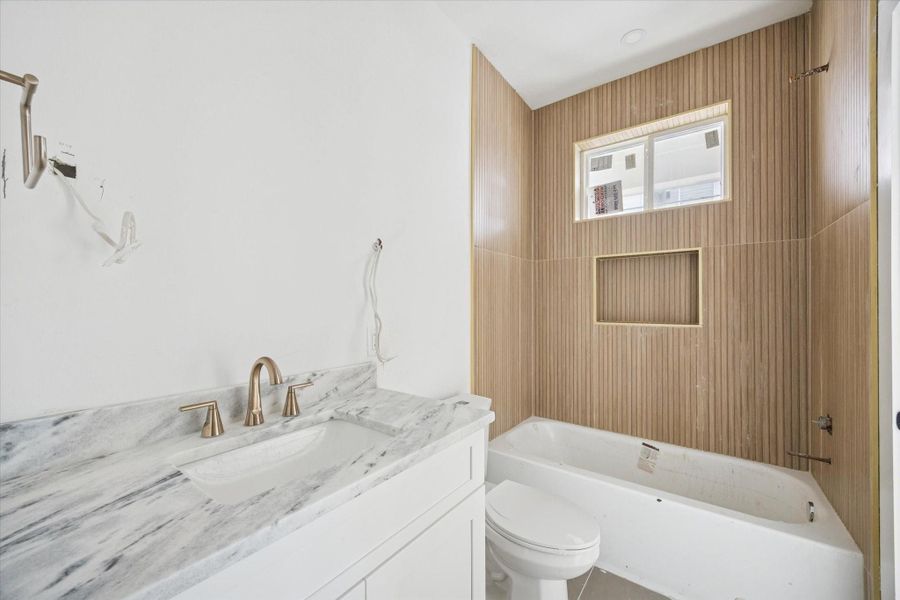 Secondary bathroom as of February 12, 2026