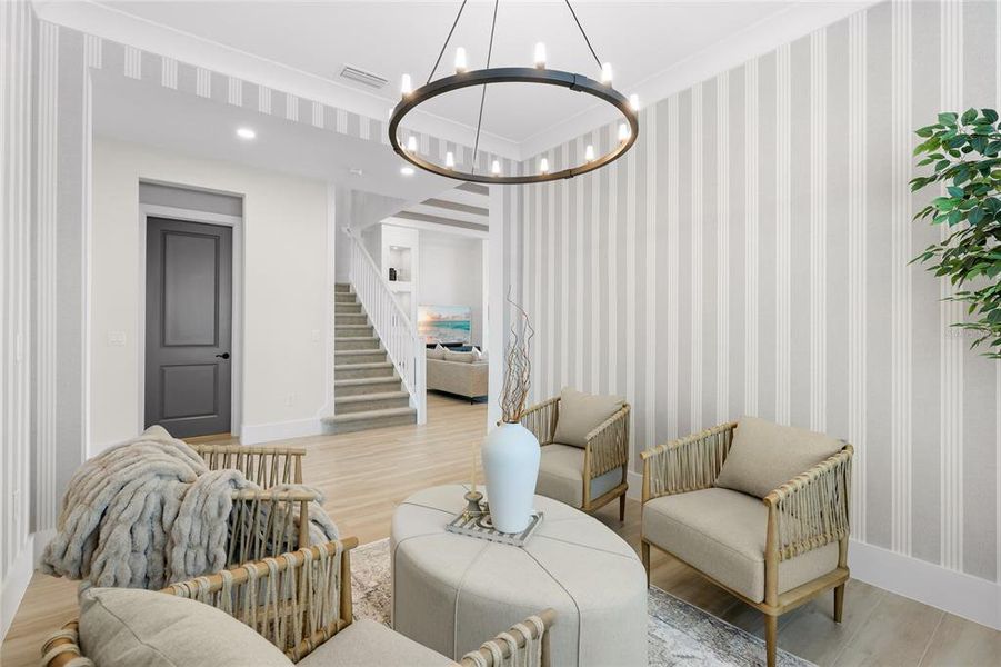 Furnished interior view inside a new home in , Sarasota (Image 19).