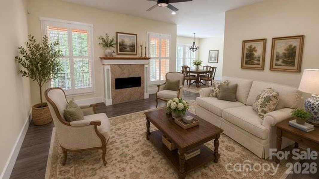 Great Room - Virtually Staged