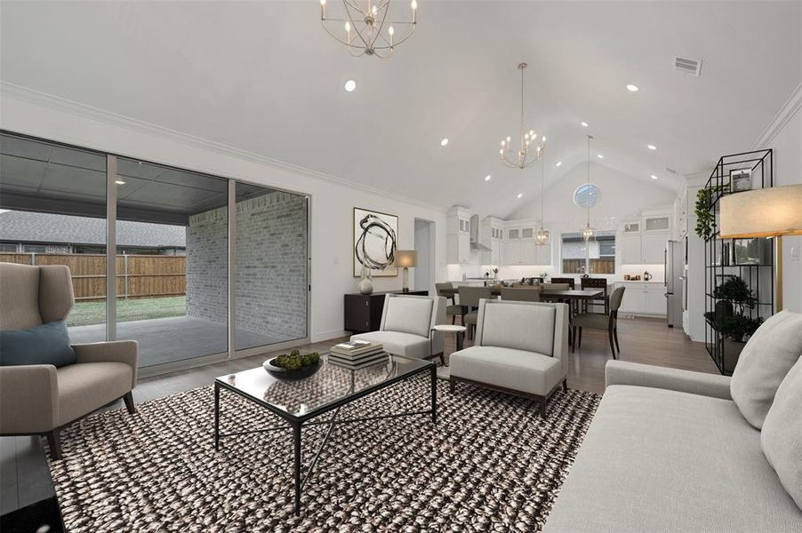 Furnished interior view inside a new home in Gateway Parks, Forney (Image 5).