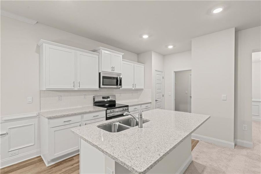 Furnished interior view inside a new home in Canterbury Villas, Carrollton (Image 1). Furnished interior view inside a new home in Canterbury Villas, Carrollton (Image 1).