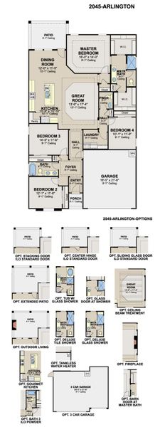 2D floor plan layout of this home in The Woodlands, Mico, TX (Image 4).