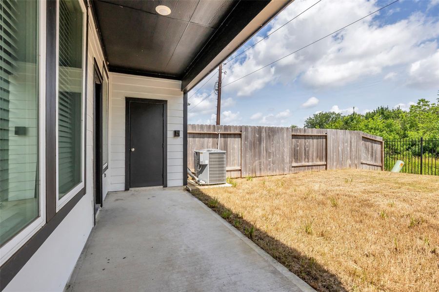 Exterior details and patio area of a home in City Gate North, Houston (Image 3). Exterior details and patio area of a home in City Gate North, Houston (Image 3).