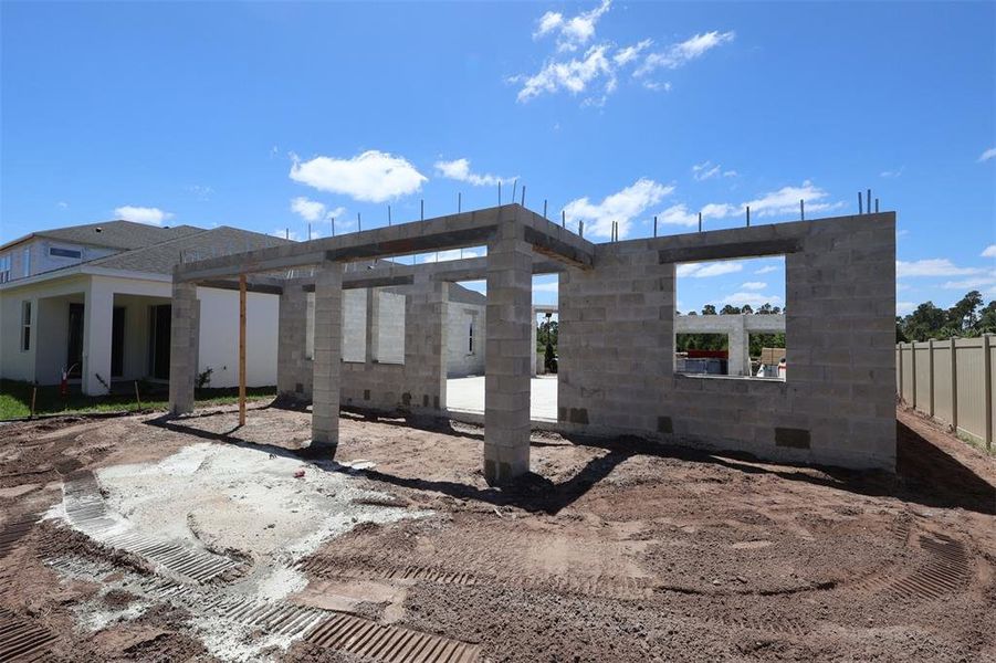 In-progress construction of a new home in Bay Lake Farms, St. Cloud, FL (Image 4).