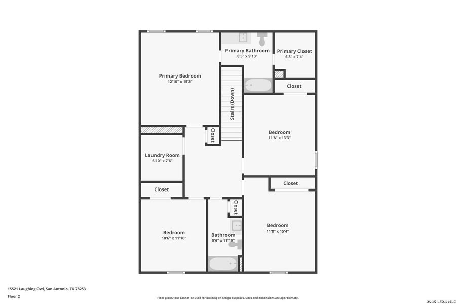 2D floor plan layout of this home in Redbird Ranch, San Antonio, TX (Image 5).