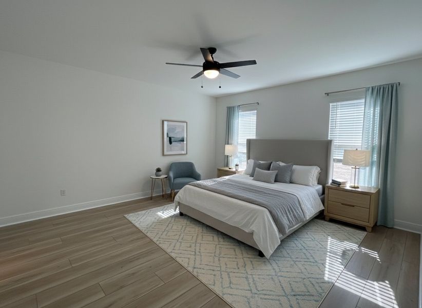 Front exterior of a new home in Young Oaks, Crestview, FL, highlighting curb appeal (Image 15). Front exterior of a new home in Young Oaks, Crestview, FL, highlighting curb appeal (Image 15).