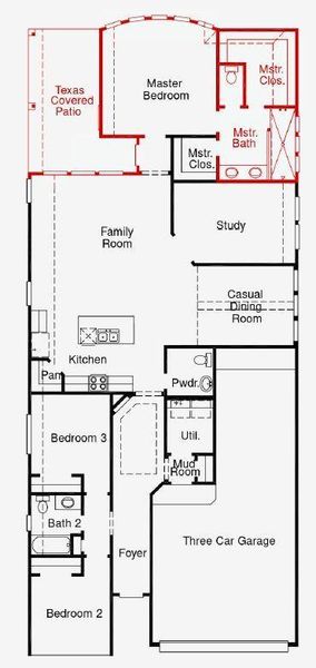 2D floor plan layout of this home in The Highlands, Porter, TX (Image 4). 2D floor plan layout of this home in The Highlands, Porter, TX (Image 4).
