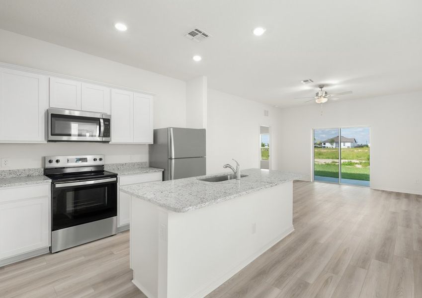 An open-concept perfect for hosting An open-concept perfect for hosting