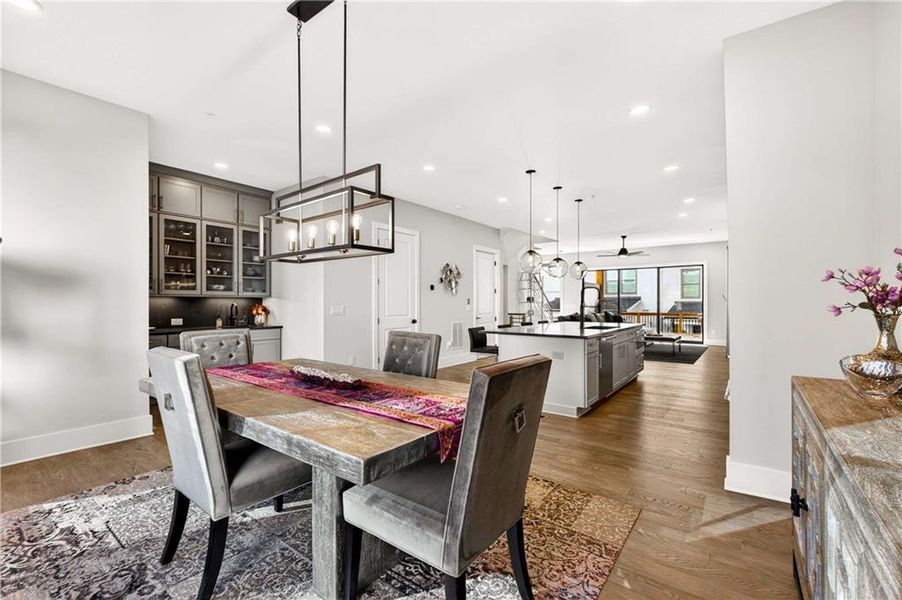 Furnished interior view inside a new home in , Atlanta (Image 53).