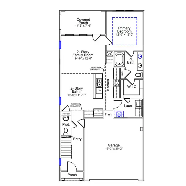 2D floor plan layout of this home in Ovation at Sweetbrier, Durham, NC (Image 3). 2D floor plan layout of this home in Ovation at Sweetbrier, Durham, NC (Image 3).