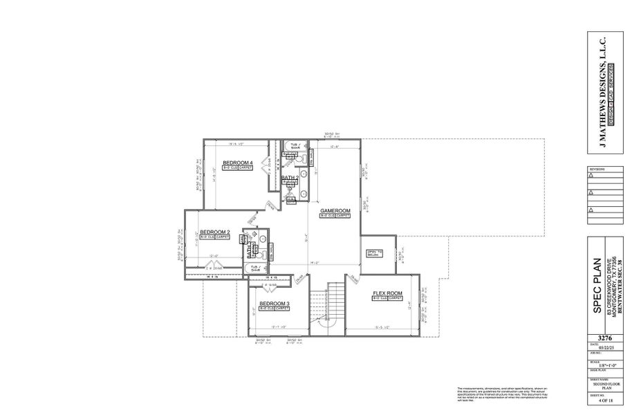 2D floor plan layout of this home in , Montgomery, TX (Image 4).