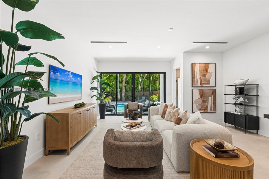 Furnished interior view inside a new home in , Miami (Image 16).