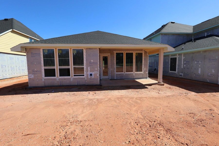 Exterior details and patio area of a home in Clopton Farms, Montgomery (Image 2). Exterior details and patio area of a home in Clopton Farms, Montgomery (Image 2).