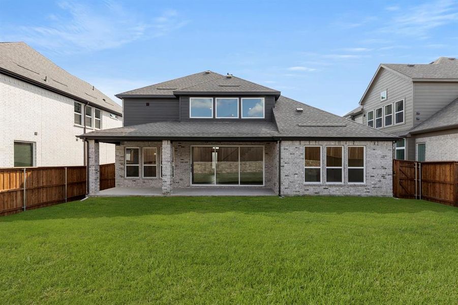 Exterior details and patio area of a home in Wellspring Estates, Celina (Image 3). Exterior details and patio area of a home in Wellspring Estates, Celina (Image 3).