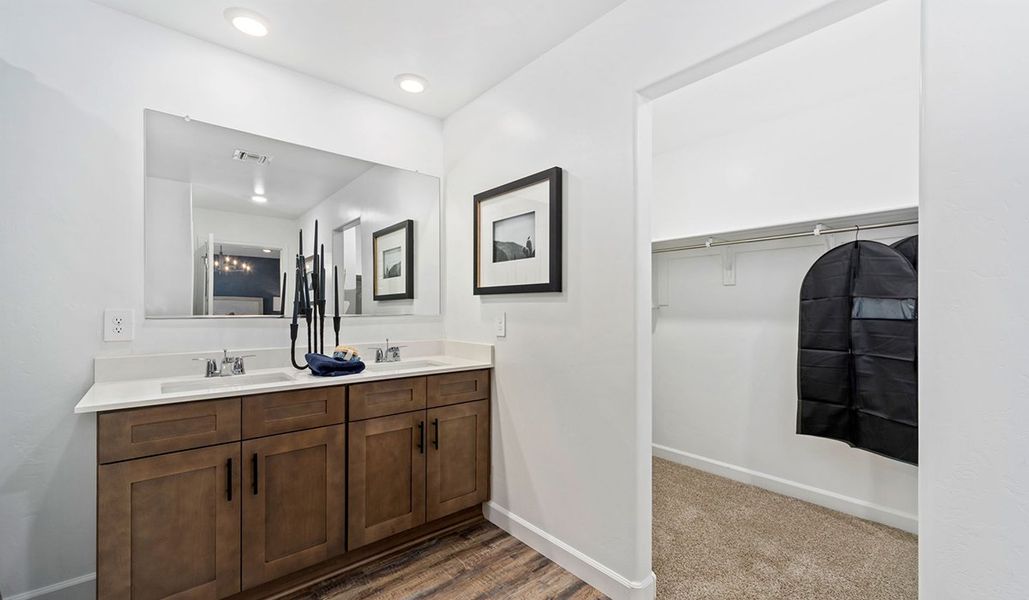 Furnished interior view inside a new home in Redford Estates, Tucson (Image 27). Furnished interior view inside a new home in Redford Estates, Tucson (Image 27).
