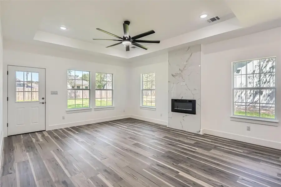 View of living Room/Family Room, Electric Fireplace,