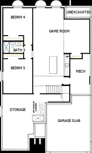 2D floor plan layout of this home in Cloverleaf – Mountainview Collection, Monument, CO (Image 6).