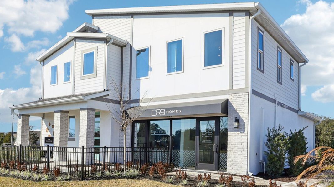 The Mangrove Model Exterior in a Modern Elevation at Lakeside at Satilla by DRB Homes in Saint Cloud, FL