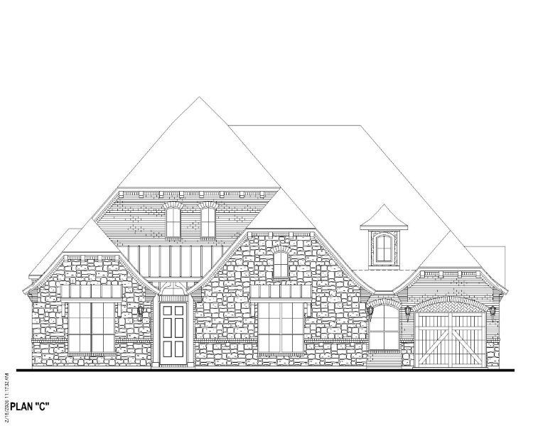 Plan 815 Elevation C w/ Stone