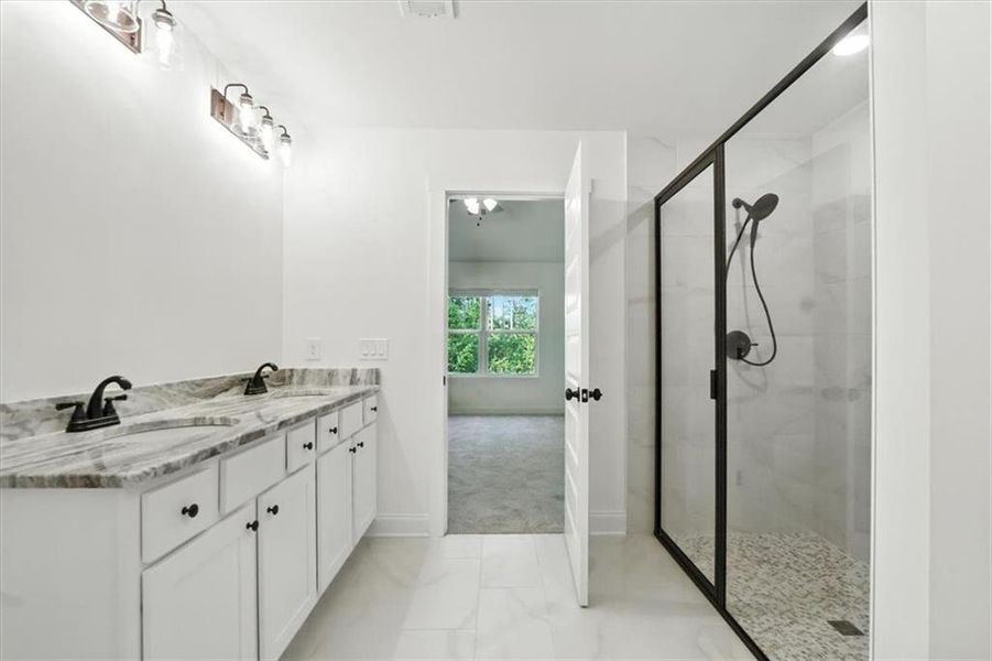 Furnished interior view inside a new home in , Hartwell (Image 8).