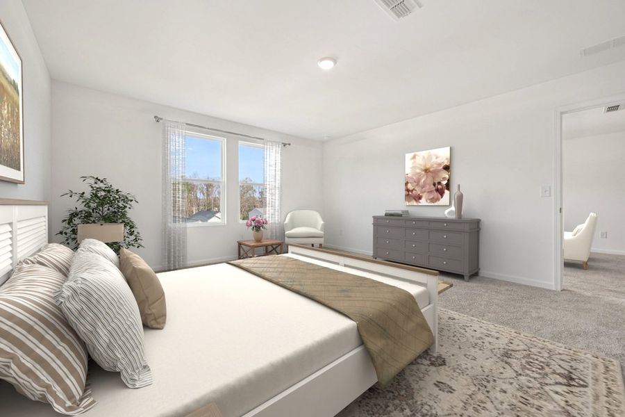 Representative furnished interior of a home built from the Meadow by Ashton Woods in Middleton Farms, Middlesex (Image 11).