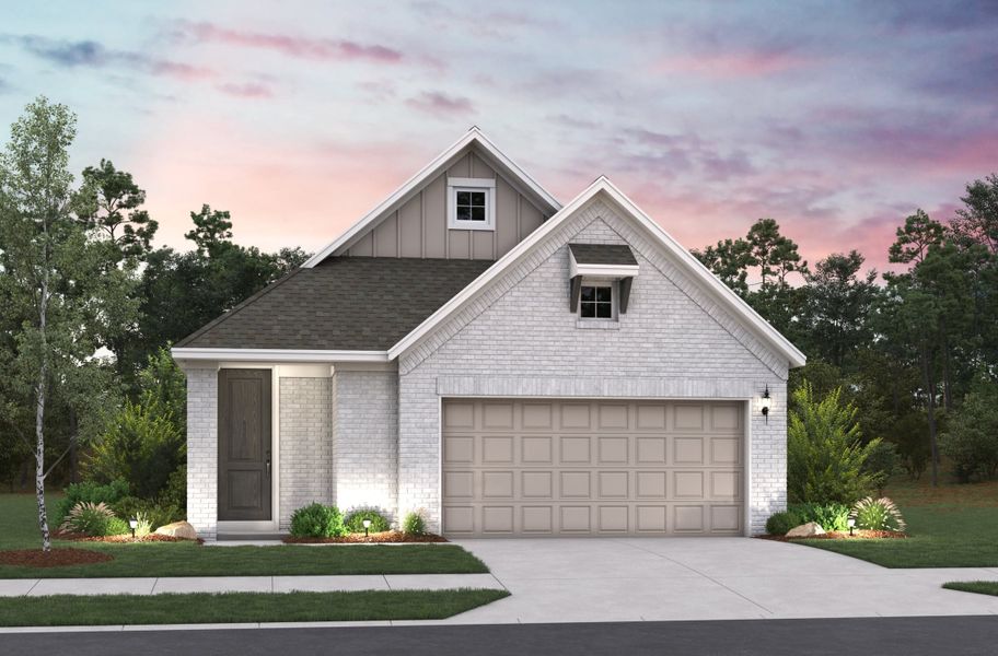 Representative exterior photo of a completed home built from the Bristol by Beazer Homes in Confluence, Marion, TX (Image 1). Representative exterior photo of a completed home built from the Bristol by Beazer Homes in Confluence, Marion, TX (Image 1).