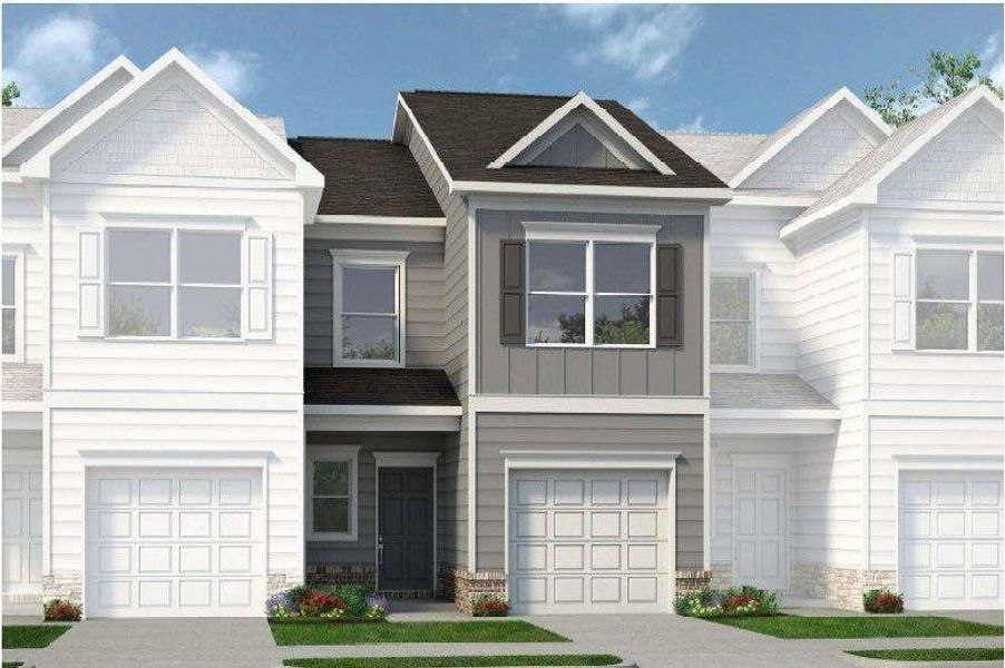Front exterior of a new home in Fairington, Cartersville, GA, highlighting curb appeal (Image 1). Front exterior of a new home in Fairington, Cartersville, GA, highlighting curb appeal (Image 1).