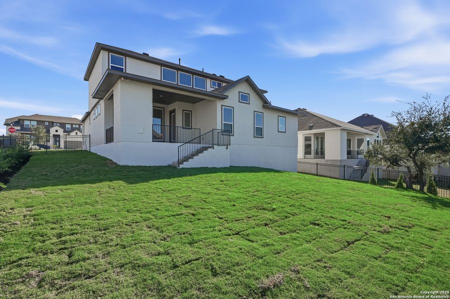 Exterior details and patio area of a home in Esperanza – New Phase Now Selling, Boerne (Image 4).
