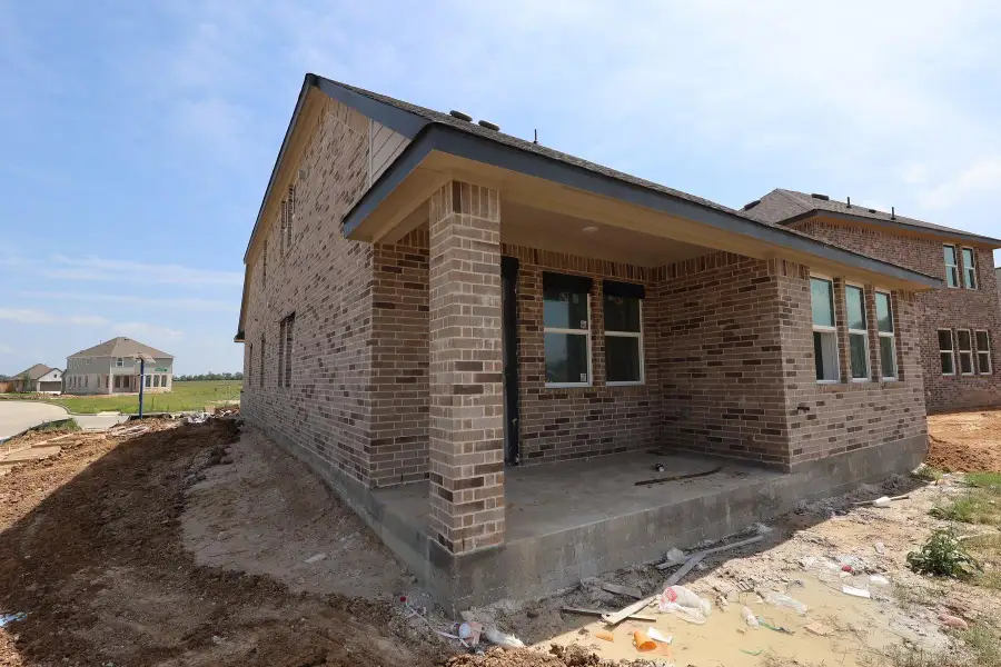 Backyard with covered patio - still under construction!