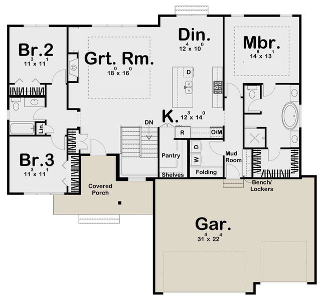 2D floor plan layout for the Boulder by Zeal Home Builders in Echo Grove, Poolville, TX (Image 3). 2D floor plan layout for the Boulder by Zeal Home Builders in Echo Grove, Poolville, TX (Image 3).