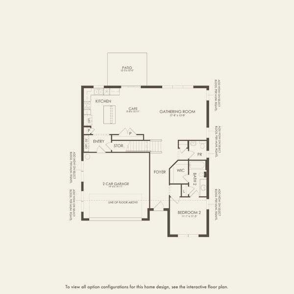 2D floor plan layout for the Imperial by Pulte Homes in Avera, Orlando, FL (Image 3).