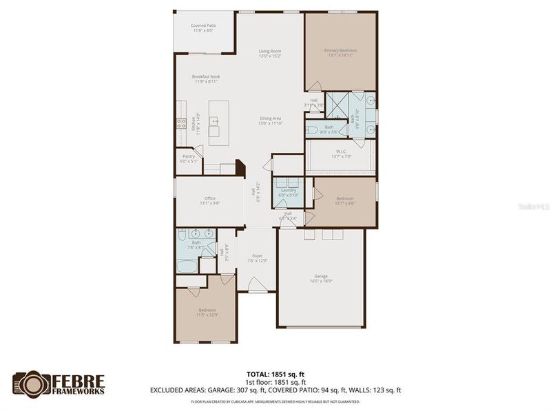 2D floor plan layout of this home in , Titusville, FL (Image 5).