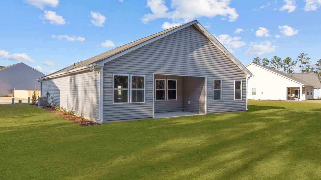 Exterior details and patio area of a home in West New Bern, New Bern (Image 21).