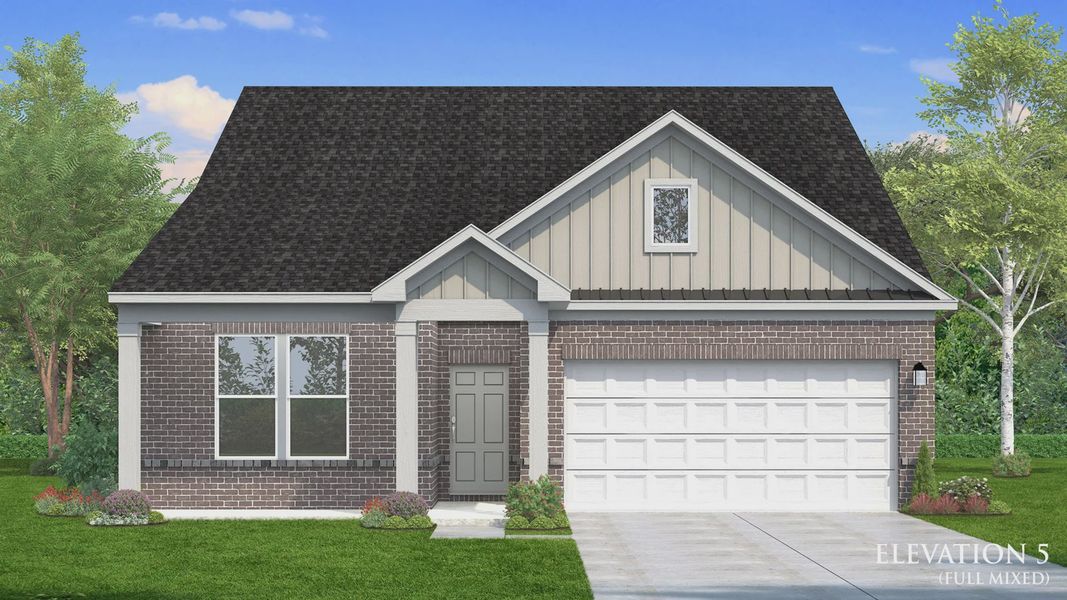 Representative exterior photo of a completed home built from the Chelsea by DRB Homes in Oakmont Manor, Oxford, NC (Image 31).