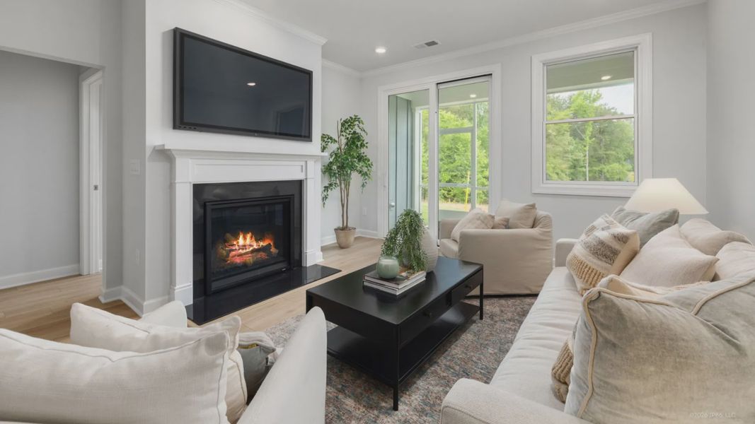 Furnished interior view inside a new home in The Courtyards at Oak Grove, Durham (Image 14).