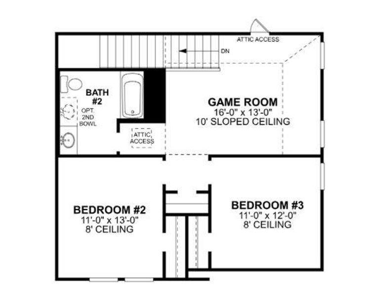 2D floor plan layout of this home in Woodstone, Providence Village, TX (Image 4).