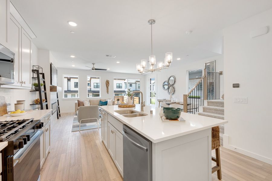 Furnished interior view inside a new home in Willow Grove Townhomes, Melissa (Image 13).