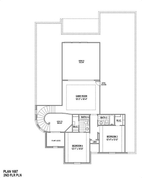 Plan 1687 2nd Floor Plan 1687 2nd Floor
