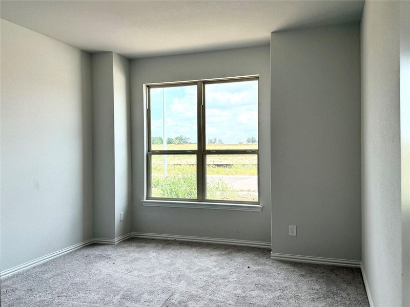 Carpeted spare room featuring baseboards Carpeted spare room featuring baseboards